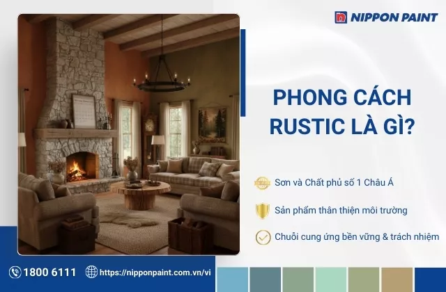 Phong cách Rustic là gì? Gợi ý 20 mẫu phối màu sơn theo Rustic cho từng không gian