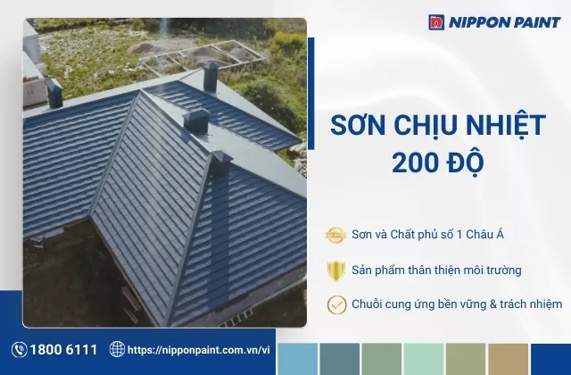 Sơn chịu nhiệt 200 độ C cao cấp của Nippon Paint