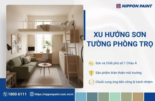 6 Xu hướng sơn tường phòng trọ giúp không gian nhỏ vẫn đẹp và thoáng