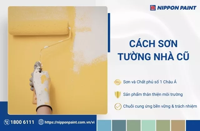 Hướng dẫn cách sơn tường nhà cũ từ A - Z cho lớp sơn đẹp, bám lâu