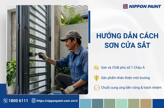 Hướng dẫn tự sơn cửa sắt tại nhà đảm bảo kỹ thuật