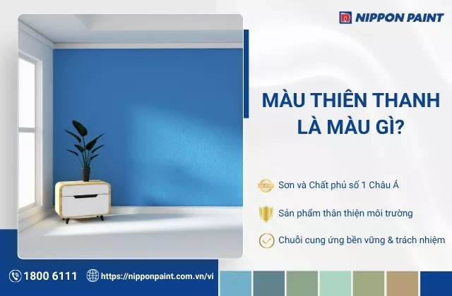 Màu thiên thanh là màu gì? Ý nghĩa và gợi ý mẫu sơn nhà màu thiên thanh ấn tượng