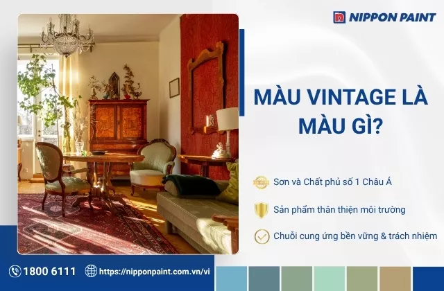 Màu Vintage là gì? 25 ý tưởng sơn tường màu Vintage hoài cổ, tinh tế
