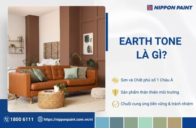 Earth tone là gì? Bảng màu đất và các phối màu sơn nhà đẹp, gần gũi thiên nhiên