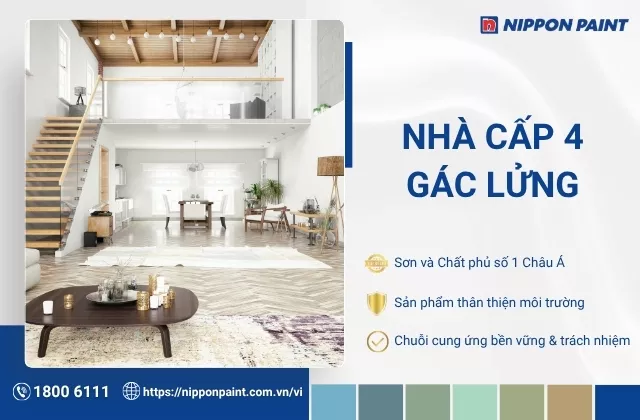 50+ Mẫu nhà cấp 4 gác lửng đẹp, hiện đại, tối ưu chi phí