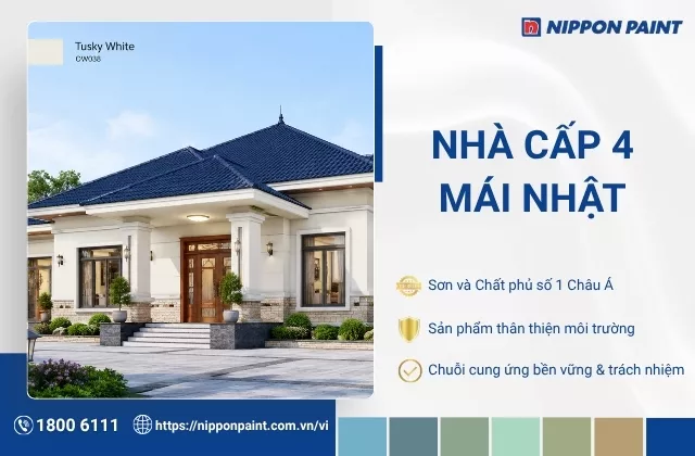 30 mẫu nhà cấp 4 mái Nhật đẹp, hiện đại và cách phối màu ấn tượng