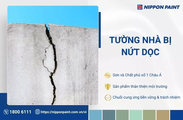 Tường nhà bị nứt dọc có nguy hiểm không? Nguyên nhân và cách xử lý